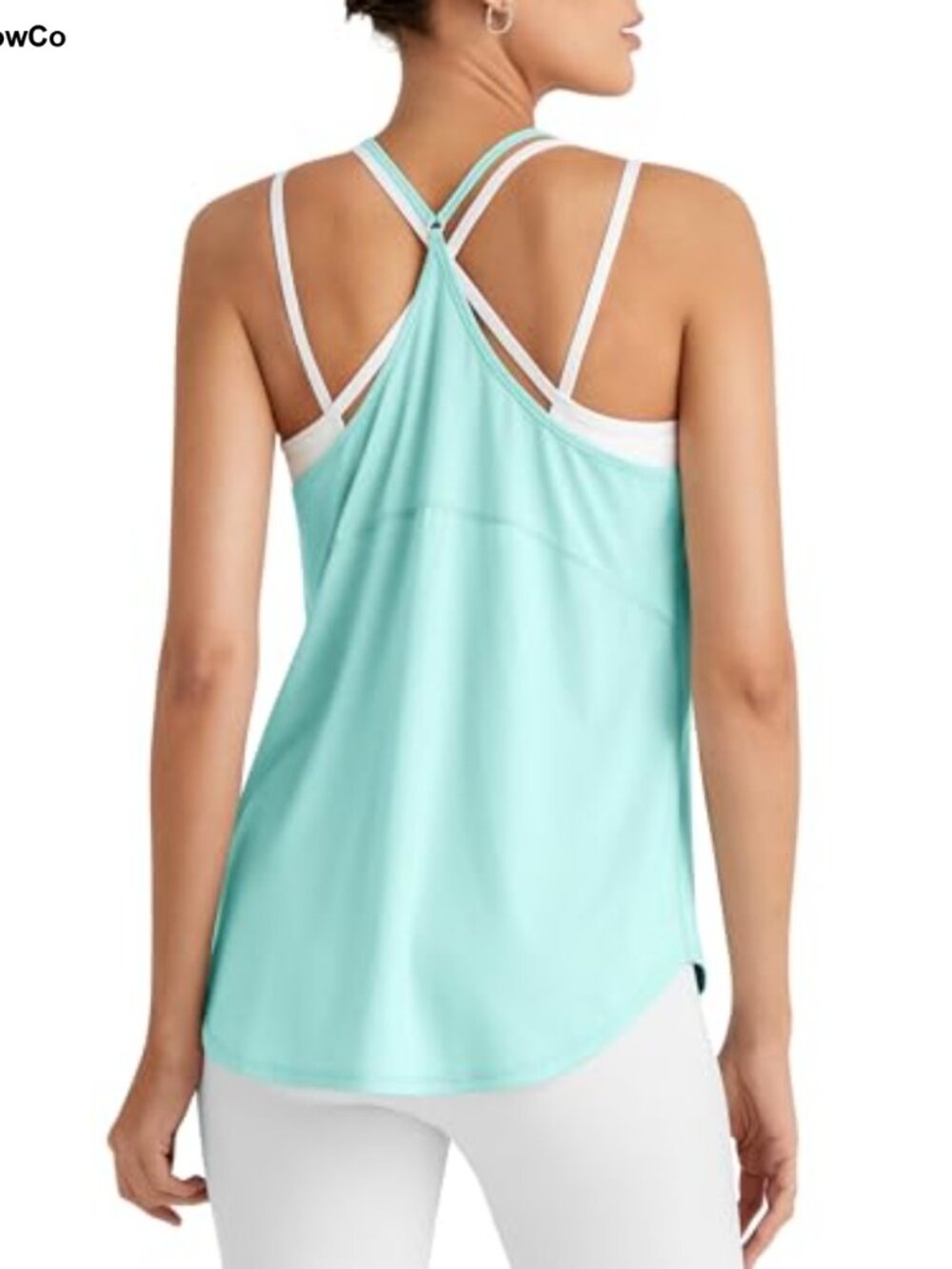 Women's Workout Tank Top Racerback Loose Fit Lightweight Active Tee